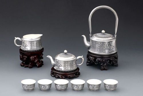 足银茶具系列 - 产品展示 - 宝兴银楼官方网站