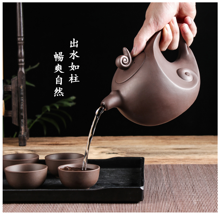 宜兴紫砂壶加大容量大号泡茶壶手工茶壶单壶陶瓷家用茶具茶杯套装